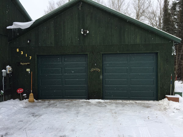 new gargage door after